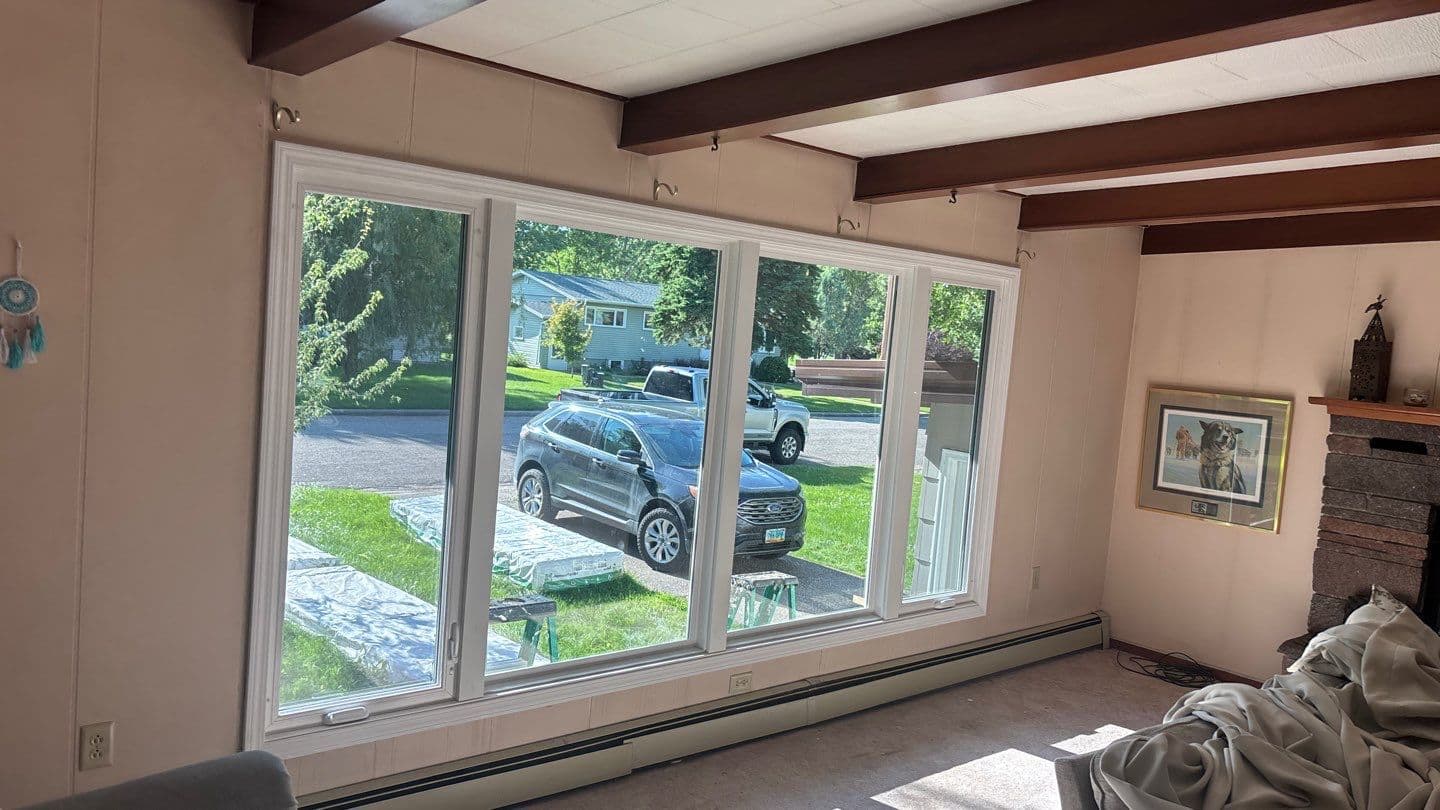 Picture-window wall replacement, Windows