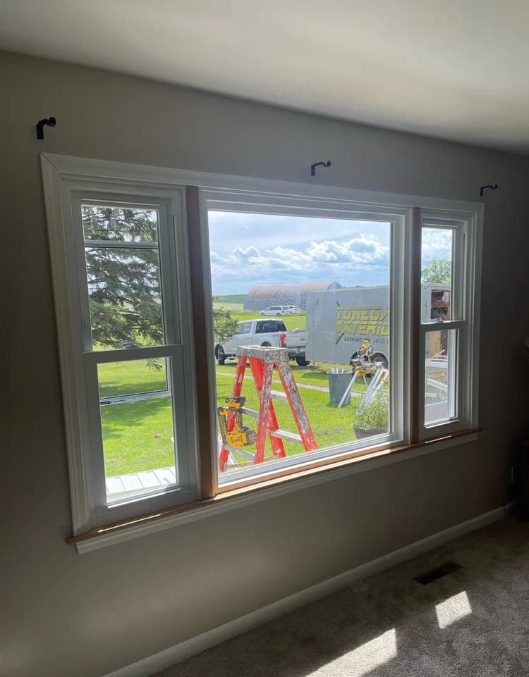 Interior view of newly installed Stonegate windows on install day
